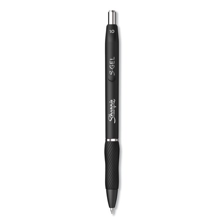 Sharpie S-Gel High-Performance Gel Pen, Retractable, Bold 1 mm, Black Ink, Black Barrel, PK12 PK 2096149